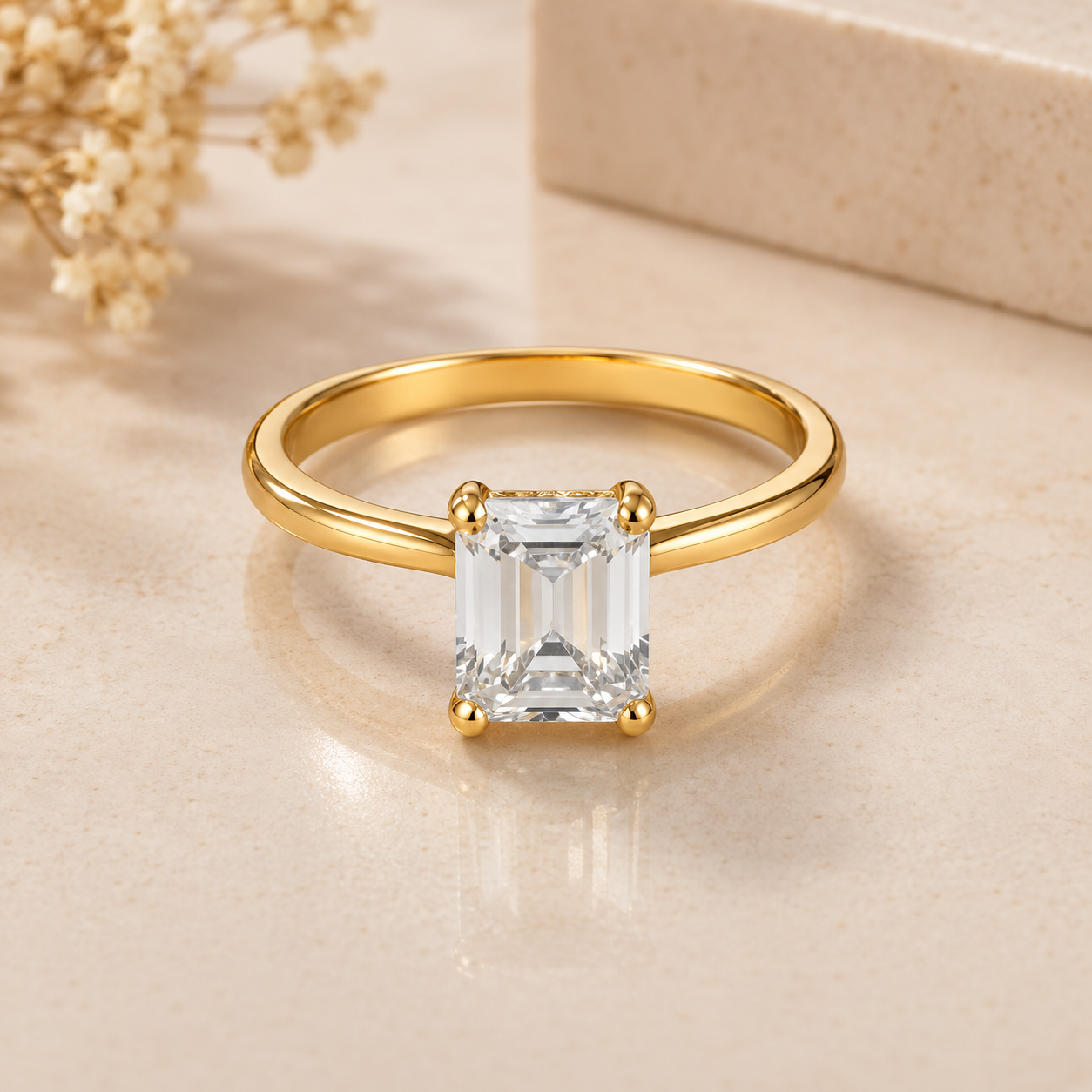 ladies silver ring white crystal 3