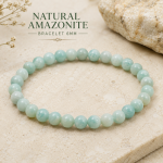 NATURAL AMAZONITE BRACELET 6MM