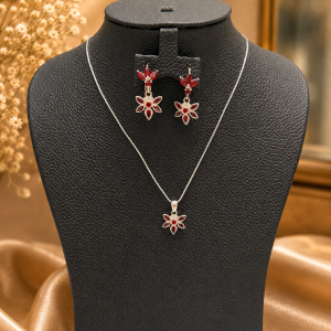 Buy Silver Set Mixed Stone (Brown) Earing (Pair) Online UAE | Eleganza Silver Jewellery