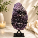 Amethyst Druze with Base – Natural Crystal Display