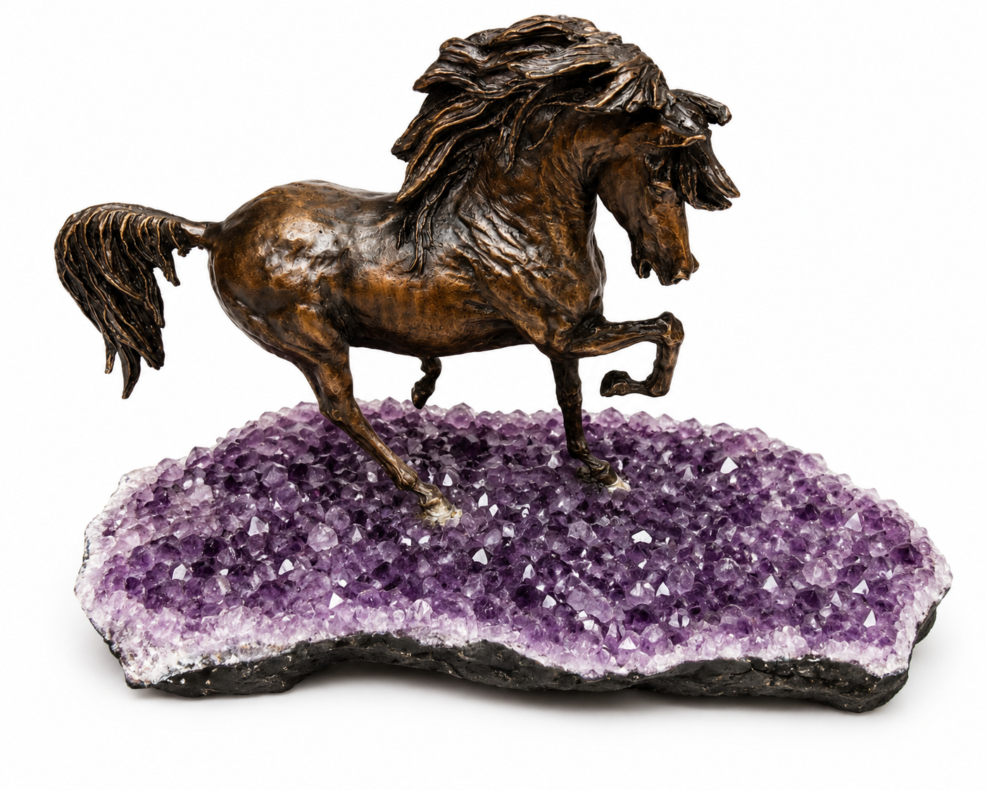 HORSE BRONZE + AMETHYST