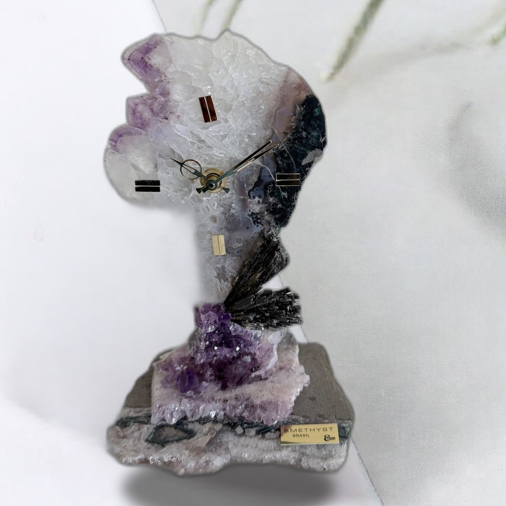 Luxury Gem Clock – Natural Gemstone Decorative Clock