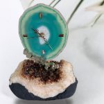 Handcrafted Gem Clock – Natural Stone Decorative Timepiece