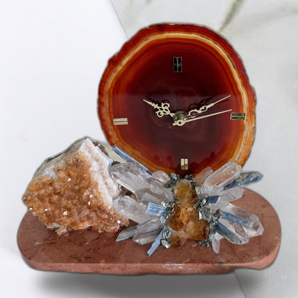 Gem Clock – Premium Natural Gemstone Decorative Clock