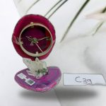 Premium Crystal Gem Clock – Elegant Natural Gemstone Timepiece