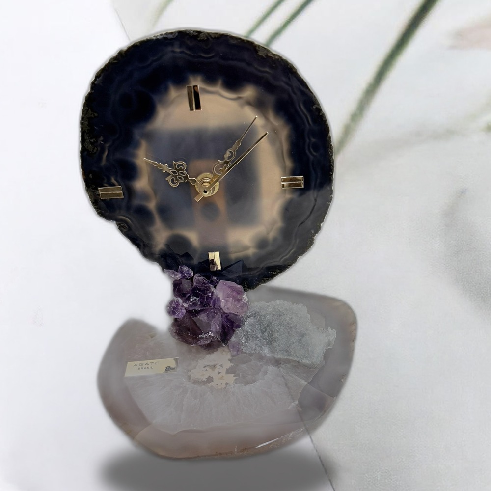 Royal Gem Clock – Handcrafted Natural Gemstone Luxury Clock