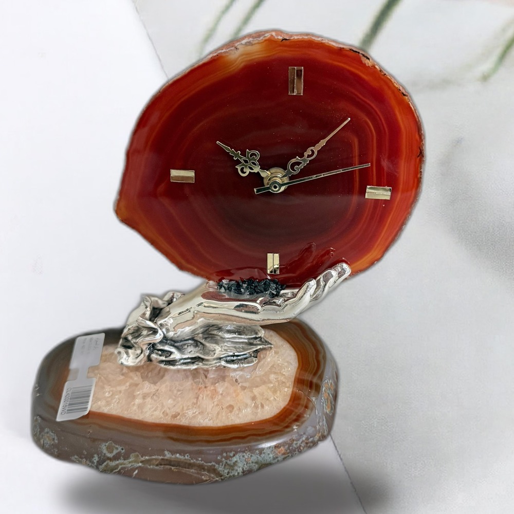 Elegant Gem Clock – Handcrafted Natural Stone Luxury Clock