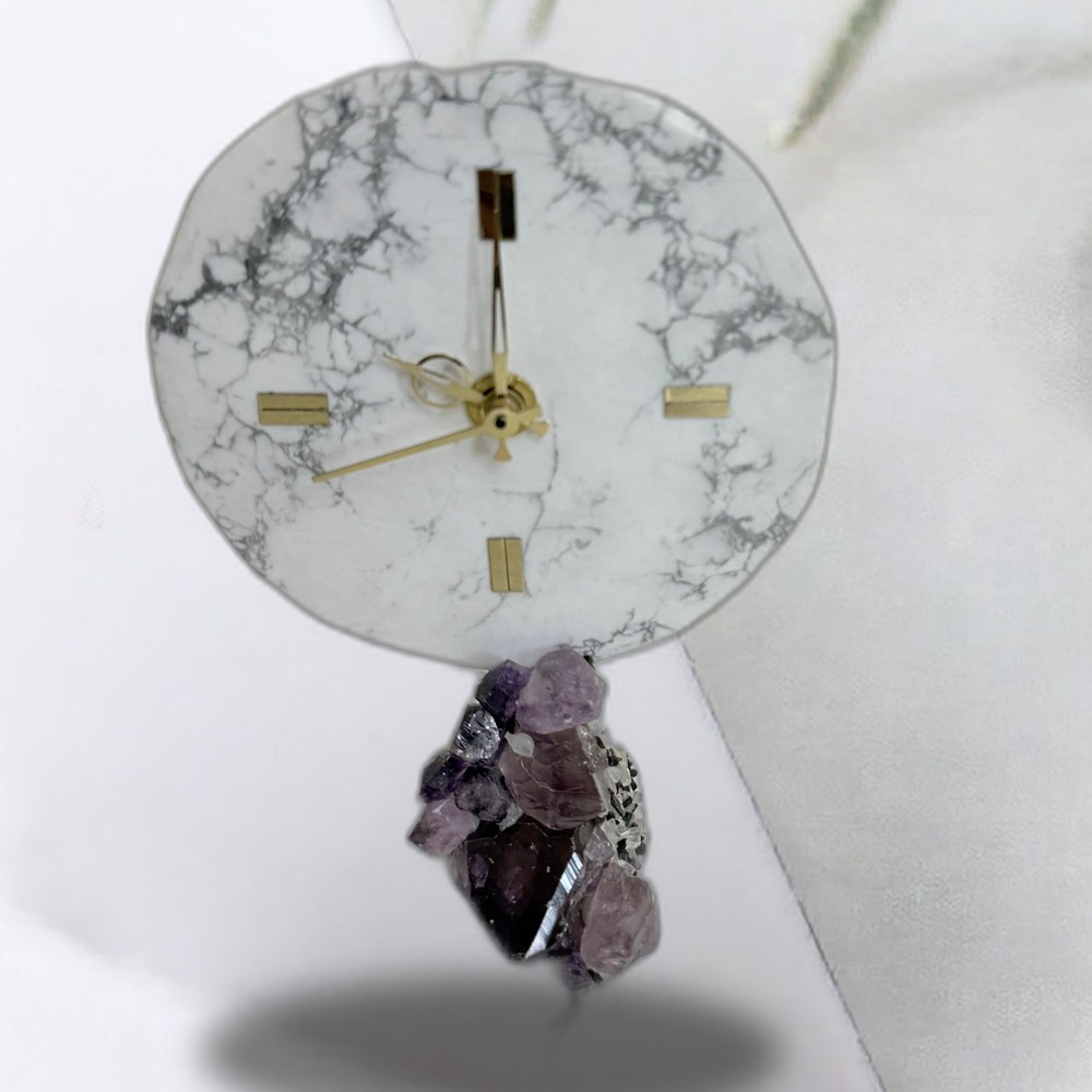 Natural Gem Clock – Luxury Handcrafted Decorative Clock