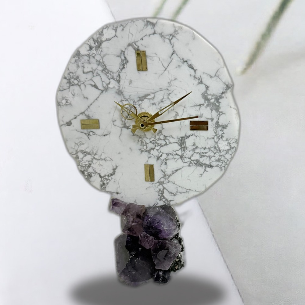 Gem Clock – Luxury Gemstone Inspired Table Clock for Elegant Décor | Eleganza Gems
