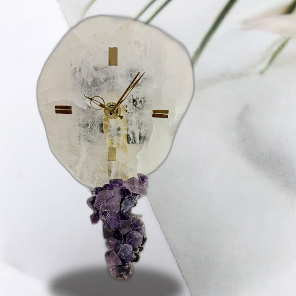 Gem Clock – Artistic Luxury Gem Clock for Elegant Interior Decoration | Eleganza Gems