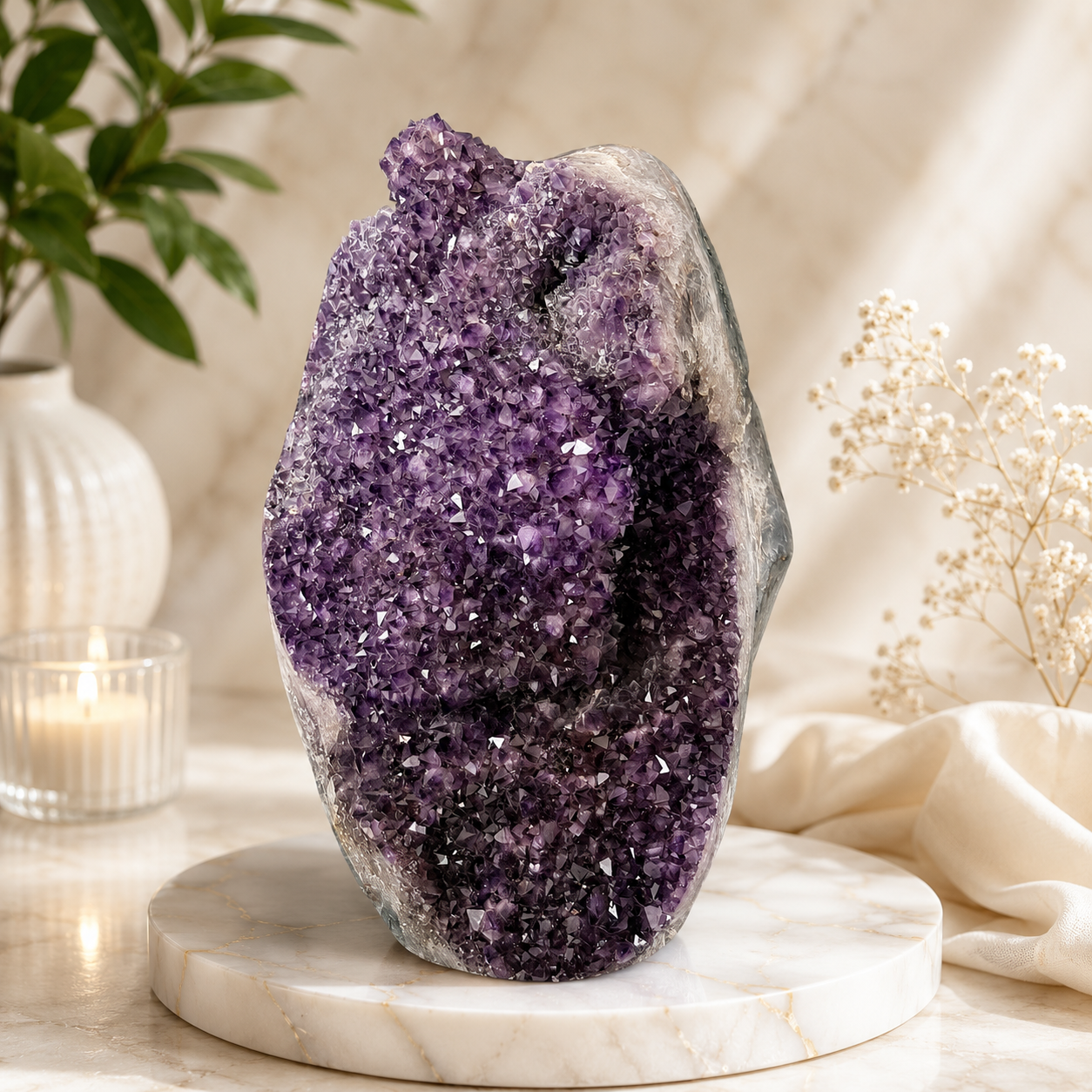 Amethyst Druze with Base – Size S7