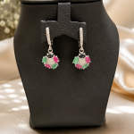Buy Silver Set Mixed Stone Earing (Pair) Online UAE | Eleganza Silver Jewellery