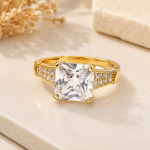 ladies silver ring white crystal 1
