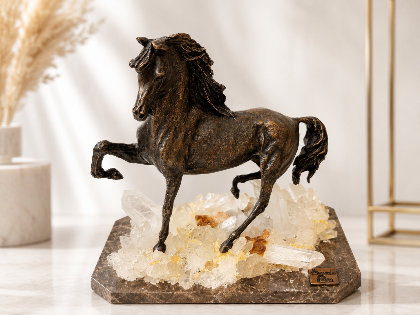HORSE BRONZE +TURMALINE