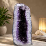 Natural Amethyst Geode Crystal – Decorative Healing Stone for Home & Office Décor