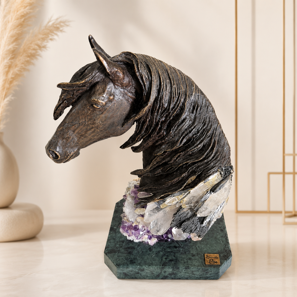 BIG HORSE BRONZE+ AMETHYST