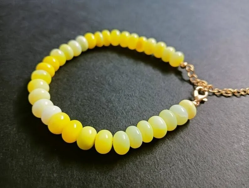 YELLOW OPAL BRACELET 8MM